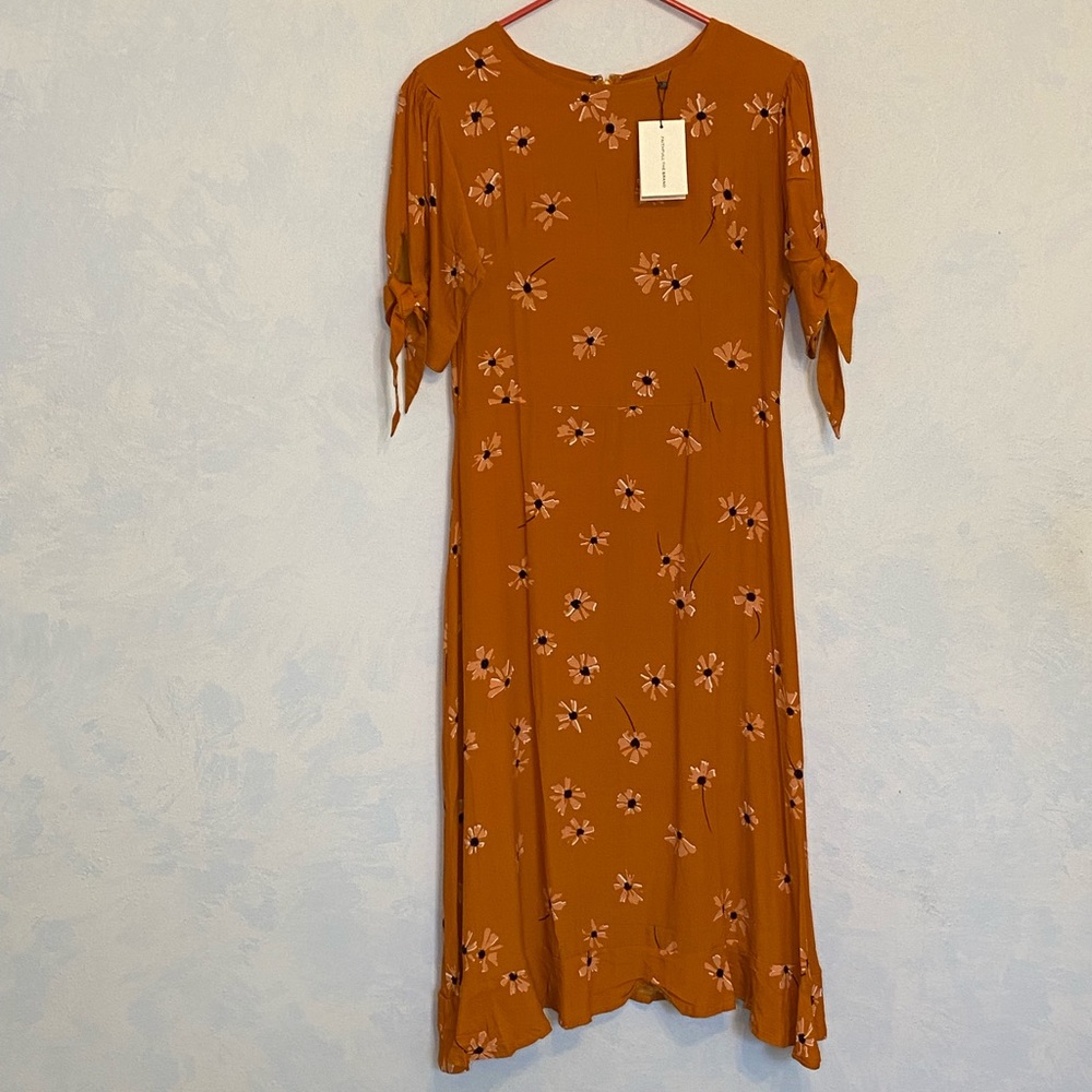 Faithfull The Brand Midi Orange Emilia Emelia Dress